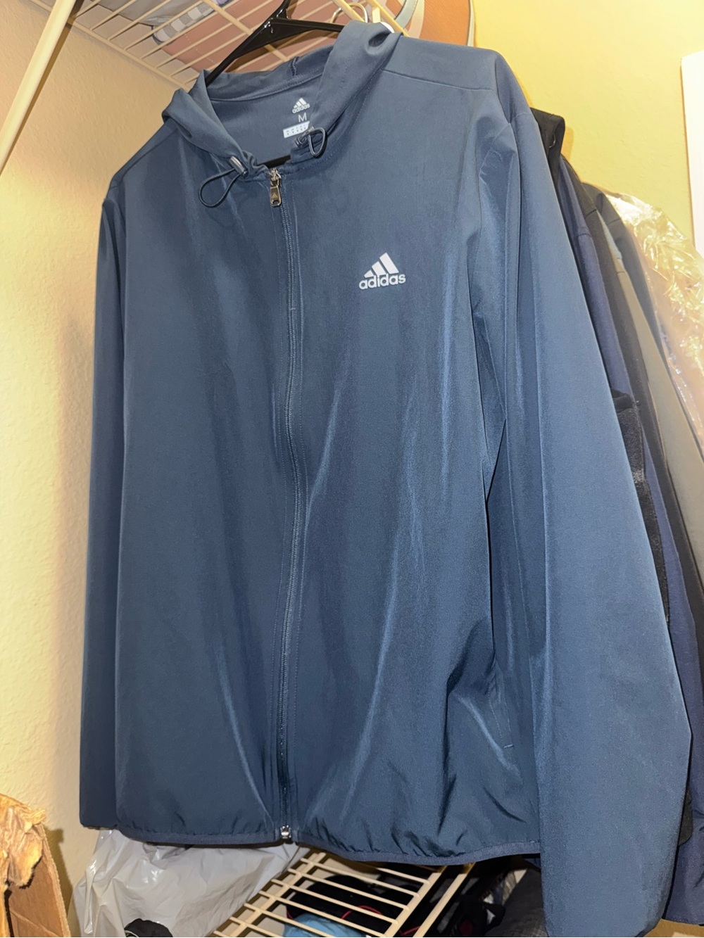 Adidas Golf Navy Hooded Full-Zip Windbreaker M